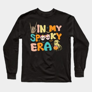 In My Spooky Era Spooky Season Retro Halloween Funny Ghost Long Sleeve T-Shirt